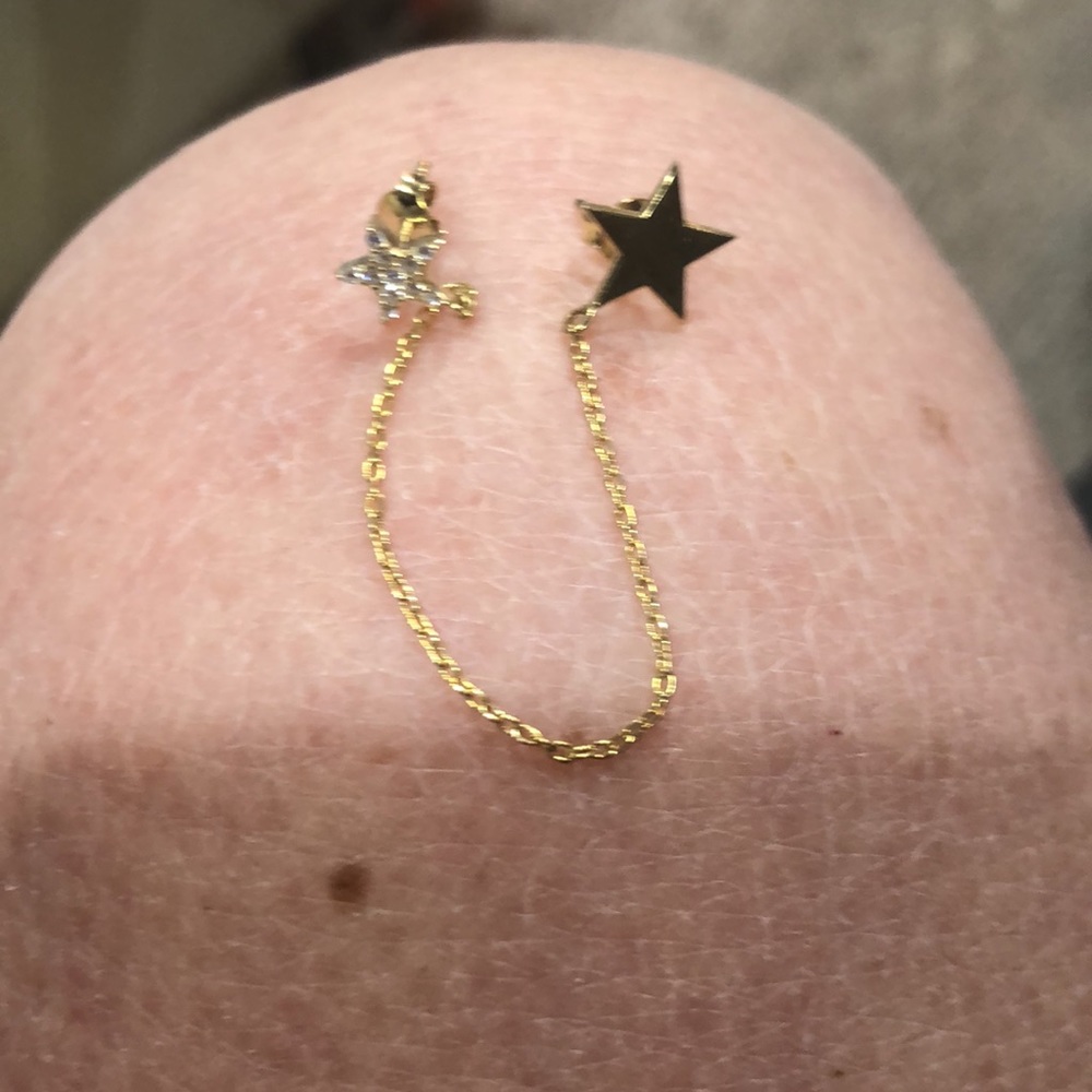 Zoe Belle star chain earrings